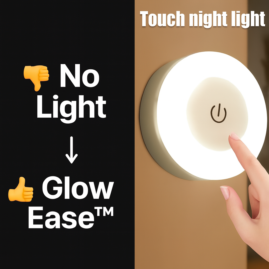 GlowEase™ – Touch-Activated LED Night Light
