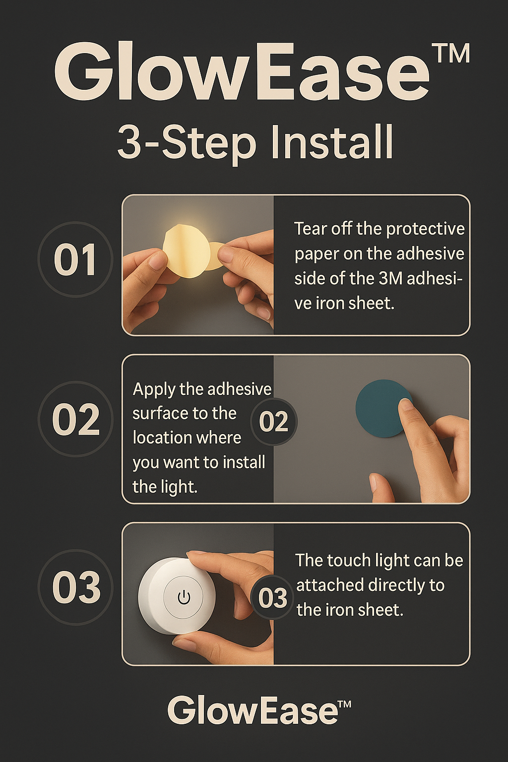 GlowEase™ – Touch-Activated LED Night Light